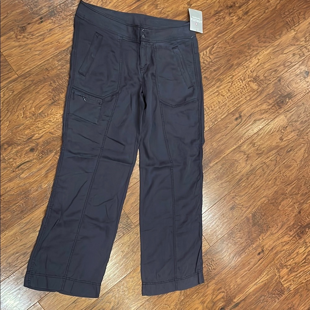 Athleta Paradise Cove Pant New NWT’s Charcoal Gray Cargo Utility Size 14 - Picture 2 of 10